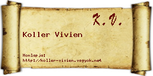 Koller Vivien névjegykártya
